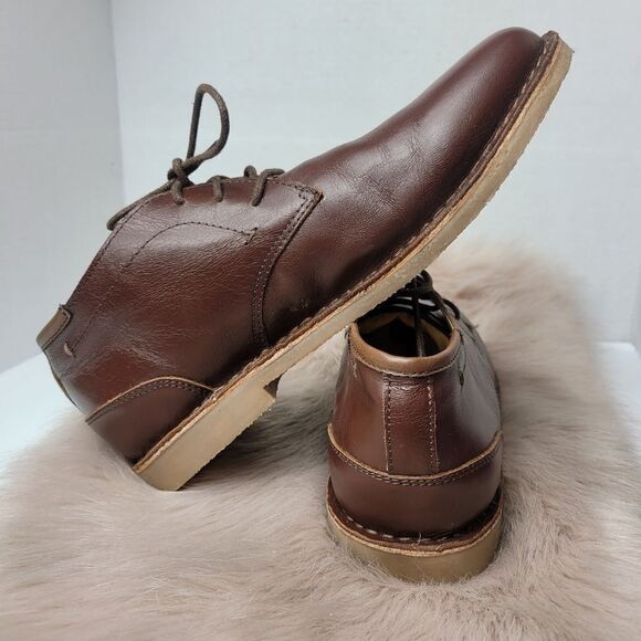 Kenneth Cole New York Real Deal Crazy Horse Brown Chukka Boots Shoes Size 7 - Picture 5 of 10